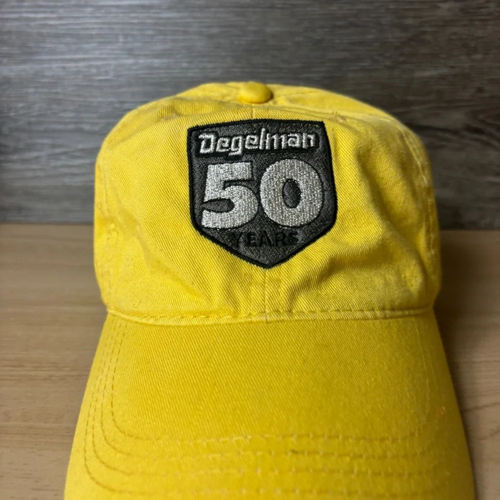 Degelman Hat Cap Strap Back Yellow Adjustable
